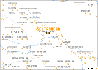 map of Solţānābād