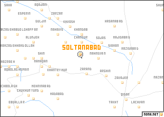 map of Solţānābād