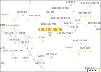 map of Solţānābād