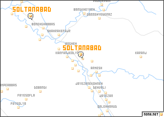 map of Solţānābād