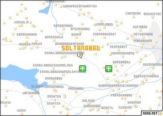 map of Solţānābād