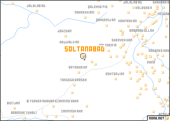 map of Solţānābād
