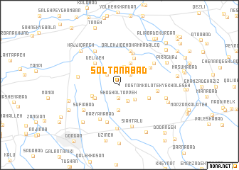 map of Solţānābād