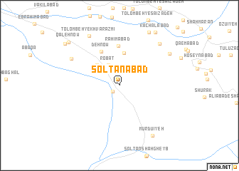 map of Solţānābād