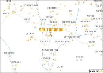 map of Solţānābād