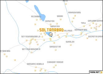 map of Solţānābād