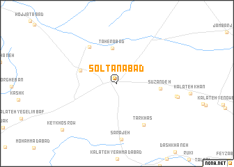 map of Solţānābād