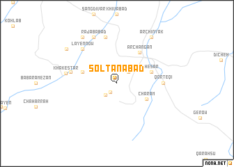 map of Solţānābād