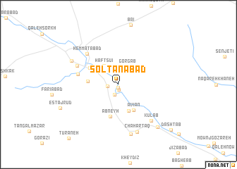 map of Solţānābād