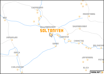 map of Solţānīyeh