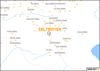 map of Solţānīyeh