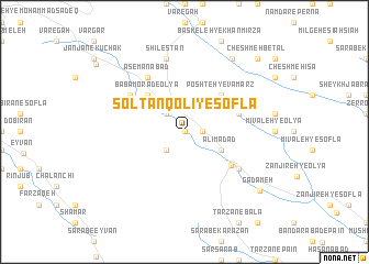 map of Solţān Qolī-ye Soflá