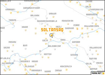 map of Solţān Sāq