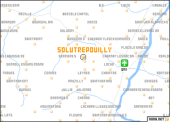 map of Solutré-Pouilly