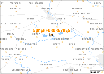 map of Somerford Keynes