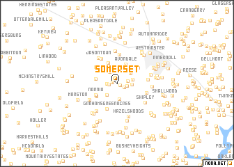 map of Somerset