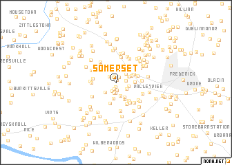 map of Somerset