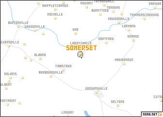 map of Somerset