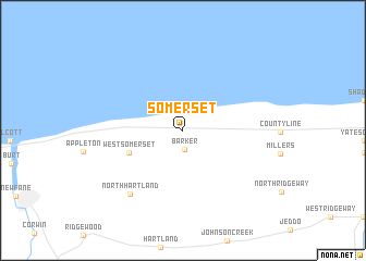 map of Somerset