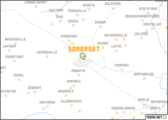 map of Somerset