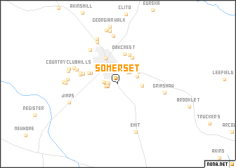 map of Somerset