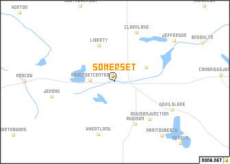 map of Somerset