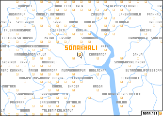 map of Sonākhāli