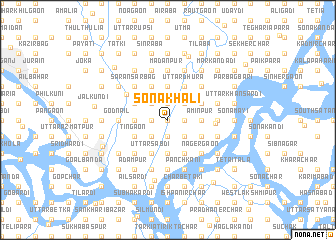 map of Sonākhāli