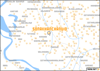 map of Sona Khān Chāndio
