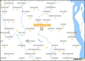 map of Sonāmukhi