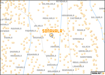 map of Sonawāla