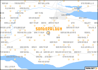 map of Sønder Aldum