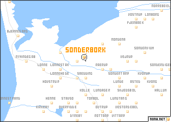 map of Sønder Bork