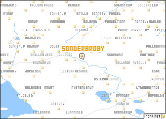 map of Sønder Broby