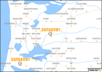 map of Sønderby