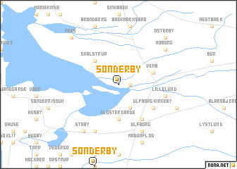 map of Sønderby