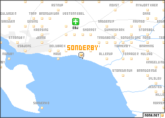 map of Sønderby