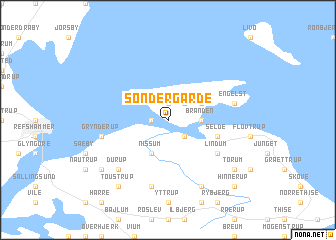 map of Søndergårde