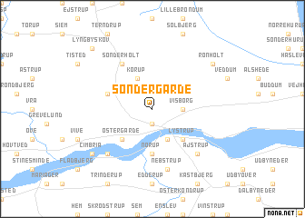 map of Søndergårde