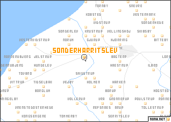 map of Sønder Harritslev