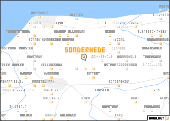 map of Sønderhede