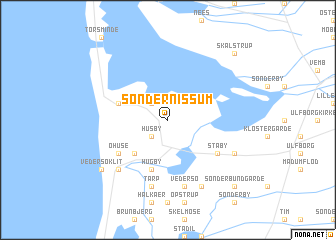 map of Sønder Nissum