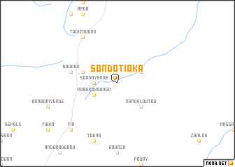 map of Sondo-Tioka