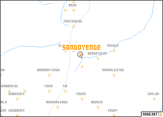 map of Sondo-Yendé