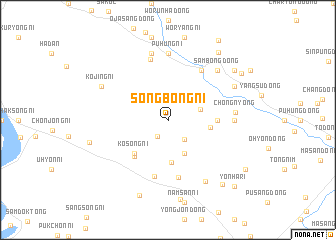 map of Sŏngbong-ni