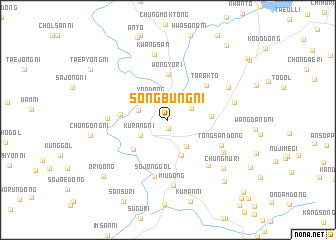 map of Sŏngbung-ni