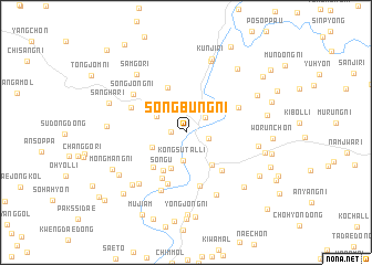 map of Sŏngbung-ni