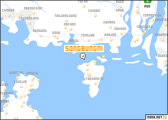 map of Sŏngbung-ni