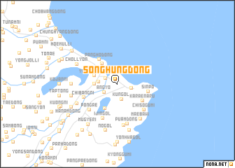 map of Songhŭng-dong