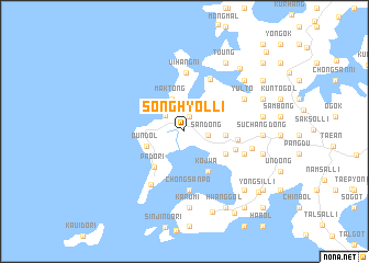 map of Songhyŏl-li